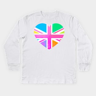 Union Jack Heart Kids Long Sleeve T-Shirt